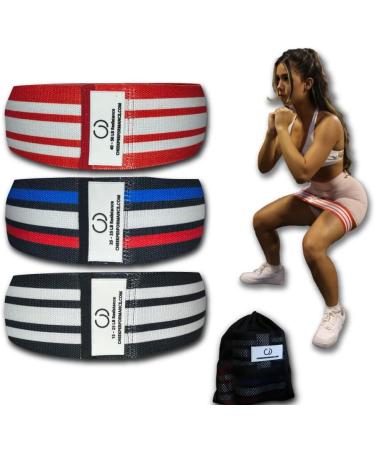 Fabric Resistance Bands Set | 3 Booty & Leg Exercise Bands for Women | Glute & Squat Bands for Effective Workouts - Buy Online on GoSupps.com