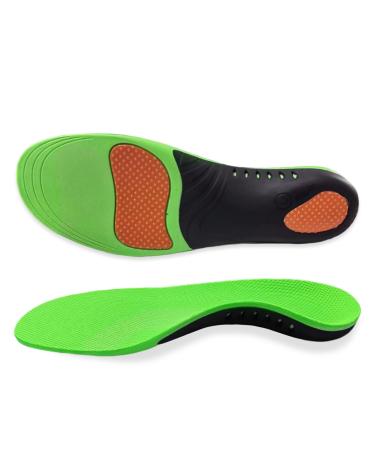 Plantar Fasciitis Insoles Heavy Duty Support Pain Relief Orthotics 220 lbs High Arch Support Insoles Comfort Flat Feet Orthotic Shoe Insert Work Boot Shoe Insole Absorb Shock with Every Step XS (Men 4.5-6.5/Women 5.5-7.5) Green
