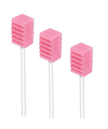 50 pieces of one-way muzzle sponge BVN mund tapper mouthpiece dipper one-way muzzle flavored and sterile one-way toothed tank for the mouth cleaning (jagged pink 50 pieces)