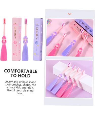 Doitool Children's Toothbrush Set - Ergonomic Manual Nylon Toothbrushes for Kids | 4 Pack Disposable Brightening Tooth Cleaning Tools - Buy Online on GoSupps.com