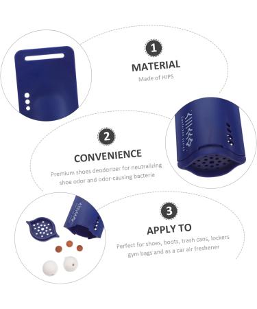 Natural Shoe Odor Eliminator 2pcs Set - Freshener for Men, Women, Bowling, Gym Bags - Dark Blue - 12.5x5x3cm - Buy Online on GoSupps.com