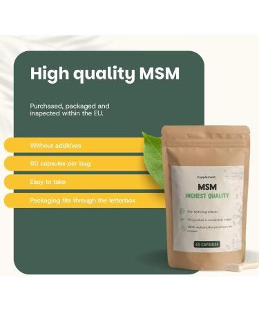 MSM 60 comprim s | Pr parations MSM | Poudre de la plus haute qualit | 500 mg par capsule - Buy Online on GoSupps.com