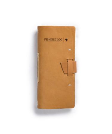 Rustico Leather Fishing Log Book Designed by and for Fishermen. with Template, Records Details of Fishing Trip, Including Date, Time, Location, and Weather Conditions Buckskin