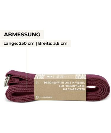 Lotuscrafts Yoga Gurt - 100% Cotton Yoga Belt for Stretching - Beginner & Advanced - Metal Closure 250x3.8 cm - International Shipping - Buy Online on GoSupps.com