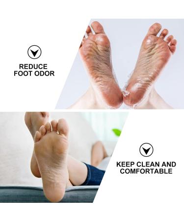 FOMIYES 4 Pairs Footsticker Foot Mask Sandwich Container Cracked Heel Repair Cracked Heel Socks Effective Foot Masks Toe Dividers for Nail Polish Peeling Hydrating White Abs Accessories - Buy Online on GoSupps.com