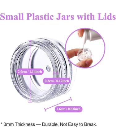 50 Transparent 5ml Cosmetic Containers - Travel-Friendly Screw Cap Jars for Creams Lip Balm and Nail Art - Buy Online on GoSupps.com