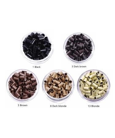 1000pcs Dark Brown Copper Tubes Micro Rings for I-Tip Hair Extensions - Buy Online on GoSupps.com