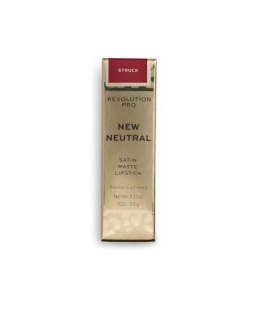 Revolution Pro New Neutrals Blushed Satin Matte Lipstick - Vegan & Cruelty-Free - Struck 3.2g - Buy Online on GoSupps.com