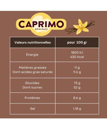 CAPRIMO | Gourmet Trio | Vanilla Hazelnut Caramel flavored cappuccinos | 3x1kg sachet of 1 kg of Instant Drink in soluble powder to vary the pleasures at breakfast and snack time - Buy Online on GoSupps.com