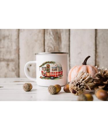 MAXIKIWI Durable enamel coffee or tea camping mug for indoor outdoor use Christmas Whimsical Caravan 350ml Christmas Whimsical Caravan 5 - Buy Online on GoSupps.com