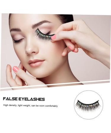 minkissy 50 Pairs Diamond False Eyelashes False Lashes Pestanas Postizas Naturales Glitter False Eyelashes Lash Clusters Gems Eyelash Cosplay Lashes Chemical Fiber Hard Stem Dense Cosmetic - Buy Online on GoSupps.com