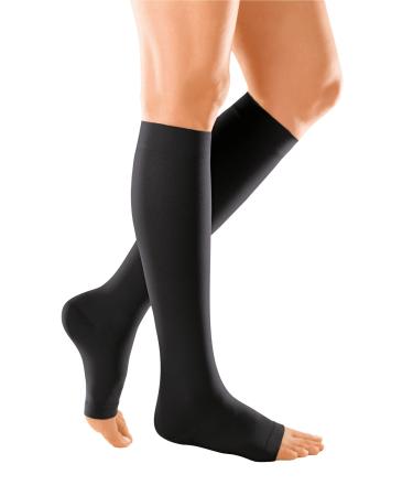 Medi Medive Plus compression knee socks unisex |Medical compression stockings CCL2 for women and men |Black |Size VII |Open tip |normal