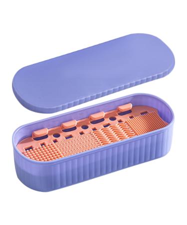 Beavorty Box Makeup Brush Storage Box Women Makeup Brush Cleaner Makeup Brush Storage Holder Makeup Brush Drying Holder Women Makeup Tools Cleaner Miss Pp The Brush Purple Filter Artifact