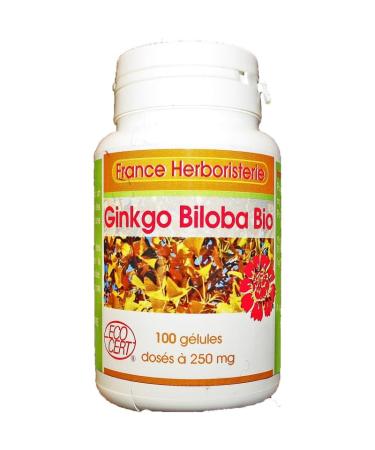 GINKGO-BILOBA CAPSULES 100 capsules with a dosage of 250 mg.