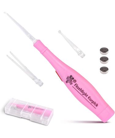 Lighted Ear Curette Earwax Spoon Safe Ear Wax Removal Tool Kit with LED Light for Adults and Children Random Colors
