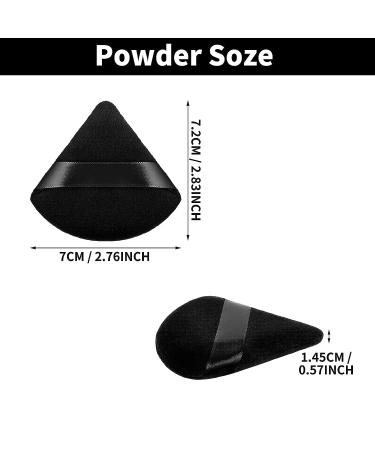 Molain 2Pcs Triangle Makeup Puff Set - Soft Reusable Cosmetic Sponges for Loose Powder & Foundation - Black & White - Buy Online on GoSupps.com