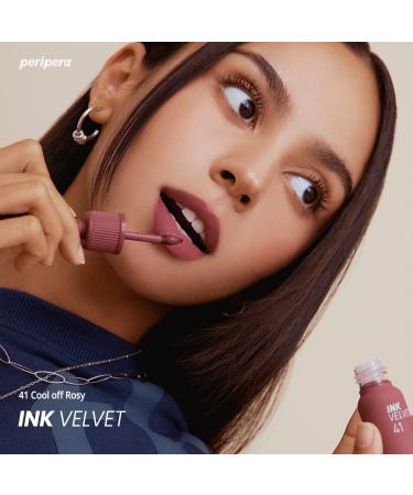 Peripera Ink the Velvet Lip Tint - High Pigment, Longwear, Weightless - 041 Cool Off Rosy - Buy Online on GoSupps.com