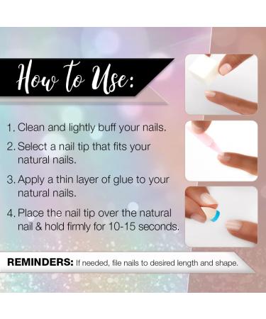 Ardell Nail Addict - Rainbow French | 24 Colorful Press-On Artificial Nails with Glue & File | Short Tips Glebenagel Set for Beautiful Fingernails - Buy Online on GoSupps.com