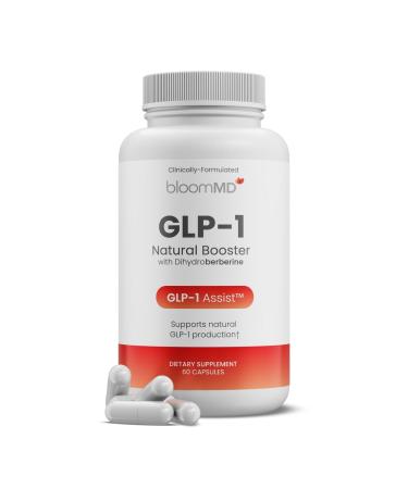 BloomMD GLP-1 Natural Booster with Dihydroberberine Dietary Supplement for GLP-1 Production Support 60 Capsules