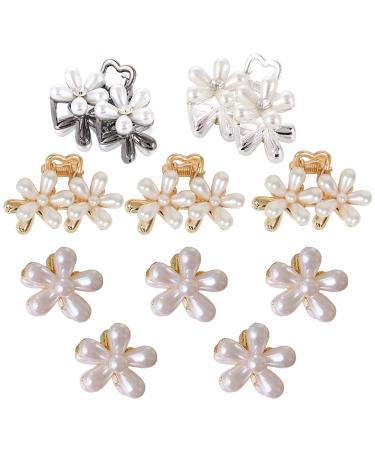 Kaimeilai Small hair clip 10 pcs small hair clip wedding hair clip little hair gripper pearl hair claw pearl hair clips gripper street hair clip for wedding