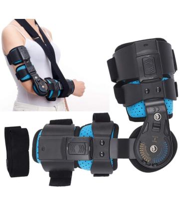 Wytino Hinged ROM Elbow Brace with Strap Adjustable Post Op Elbow Brace Stabilizer Splint for Injury Recovery Arm Support Arm Extension Protector orthosis Tools - for Right Arm