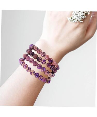 EXCEART 2pcs Christmas Beads Beaded Decor Stone Bead Bracelet Beads Jewelry for Jewelry Making Bead Jewelry Stone Bracelet Stone Jewelry Round Beads Emperor Stone Necklace Purple Purple 0.60X0.60X0.60CM - Buy Online on GoSupps.com