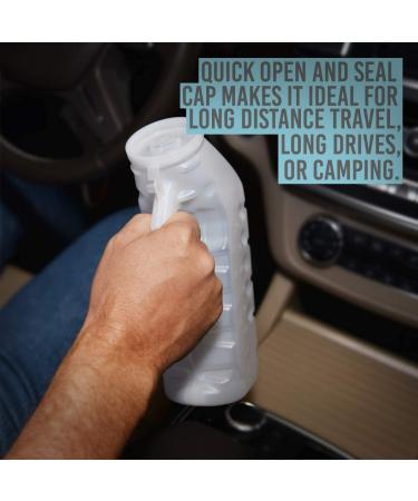 Wonder Sky 1000mL Urinal Bottle for Men - Pack of 2 | Spill Proof, Odor-Shield Lid | Portable & Translucent Plastic Container for Car Travel, Elderly, Incontinence - 2 Count - Buy Online on GoSupps.com