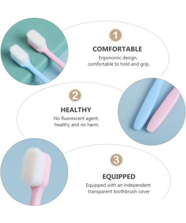 Healvian 4-Piece Toothbrush Set - Compact Brush Heads for Couples - Durable PP Material - Ideal for Household Use - Buy Online on GoSupps.com
