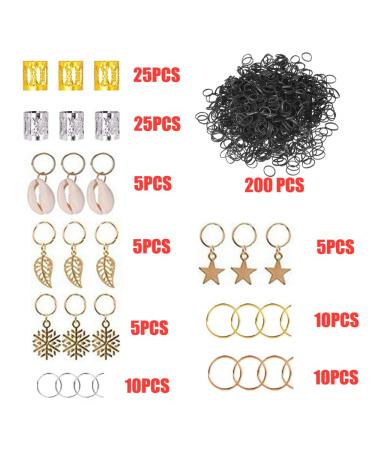 Sweeeoni 300-Piece Hair Clip Set | Dreadlocks & Braids Jewelry - Gold & Silver Accessories - Buy Online on GoSupps.com