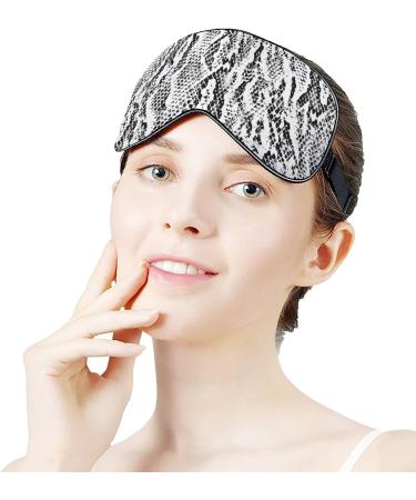 Premium Snake Skin Pattern Sleep Mask for Women - Adjustable Eye Shades with Elastic Strap for Ultimate Comfort - Buy Online on GoSupps.com