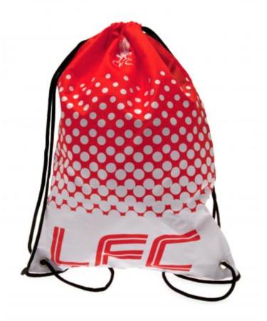 Liverpool FC Official Soccer Crest Design Fade Gym Bag 45 x 34cm Multicolored