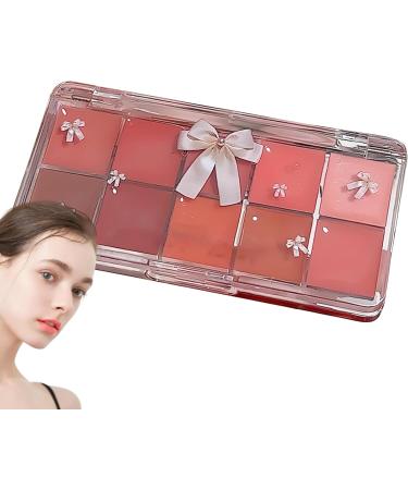  Mimoqk Lip Palette Set 10-Color Tinted Lip Gloss and Moisturizing Lipstick Kit Non-Sticky Jelly Lip Makeup Palette for Costume and Everyday Makeup Looks - Buy Online on GoSupps.com