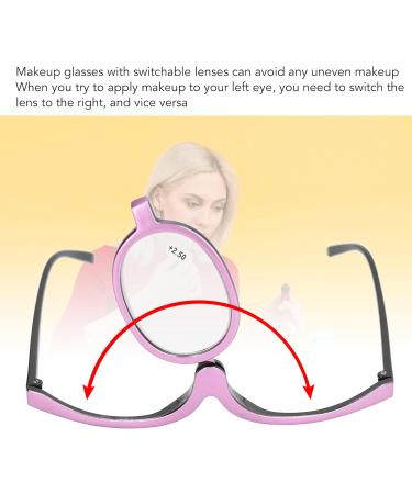 Magnifying Eye Make Up Glasses Cosmetic Eye Glasses with Case Flip Down Cosmetic Reading Glasses Spectacles for Women (+2.50) - Buy Online on GoSupps.com
