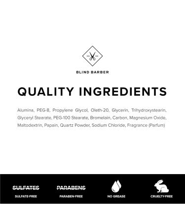 Blind Barber AHA Exfoliating Face Scrub for Men - Daily Facial Scrub to Clear Pores Remove Dirt & Oil Smooth Skin Texture - 6 Oz Quartz Powder Cleanser - Buy Online on GoSupps.com