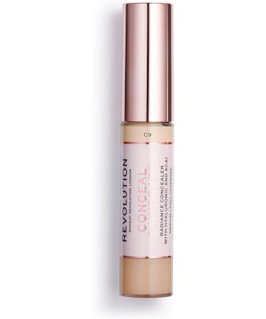 Makeup Revolution Conceal & Hydrate Concealer C9 - Hydrating Full Coverage Formula - Buy Online on GoSupps.com