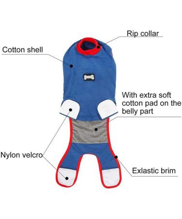 Victorie Pets Protection Clothing - Post-Surgery Suit for Dogs & Cats | Blue L - Ideal for Sterilization & Skin Diseases - Buy Online on GoSupps.com