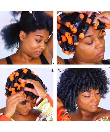Large Dark Orange Perm Rods Hair Rollers for Natural Hair Styling - Buy Online on GoSupps.com
