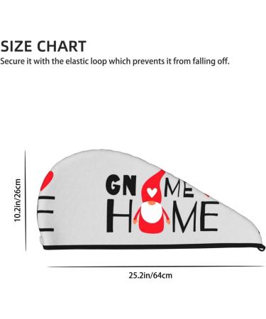 Hair Towel Wrap - Quick Drying Towel Turban with Button | Cute Gnome Design | Ideal for Fast Hair Drying - Buy Online on GoSupps.com