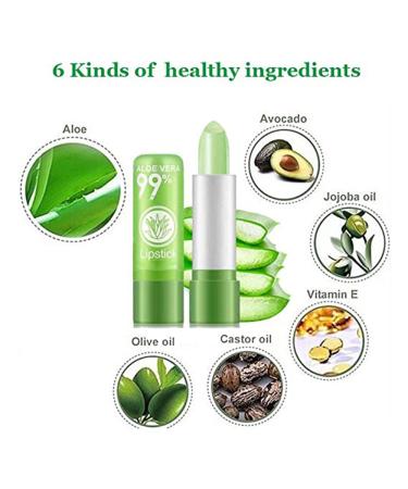 12 Pack Aloe Vera Lipstick - Long Lasting Color Changing Lip Balm & Moisturizer - Nourishing Magic Gloss - Buy Online on GoSupps.com