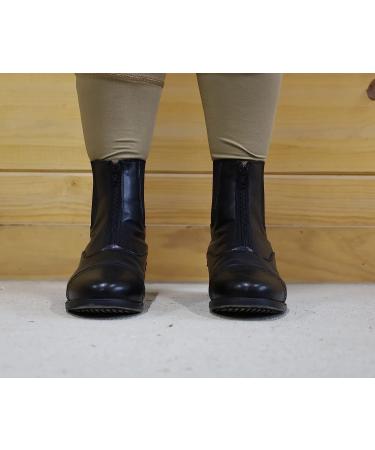 BasEQ Ricki Women's Zip-Up Equestrian Riding Paddock Boots Black 11 | One Stop Equine Shop - Buy Online on GoSupps.com