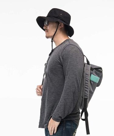 Phaiy Wide Brim UV Protection Bucket Hat - Black | Outdoor Boonie Hat for Men and Women - Buy Online on GoSupps.com
