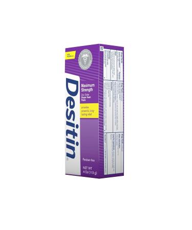 Desitin Maximum Strength Diaper Rash Paste 4oz (Pack of 4) - Buy Online on GoSupps.com