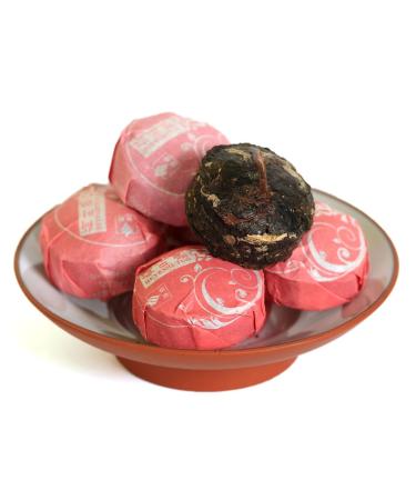 GOARTEA GOARTEA Puerh Tea Ripe Tea Pu erh Cake 20pcs/4.23oz 2015 Year Lotus Leaf Flavored Pu erh Tea Puer Tea Pu'er Tea Yunnan