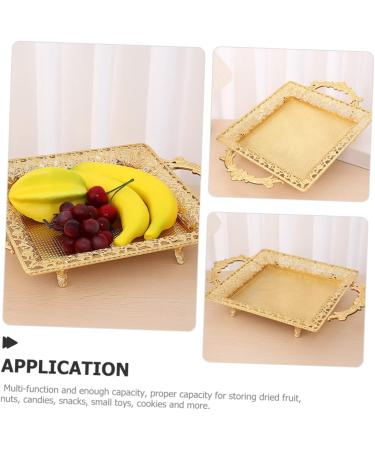 ifundom European Style Wrought Iron Color Fruit Jewelry Tray Appetizer Plate Dried Fruit Tray Wedding Dish - Buy Online on GoSupps.com