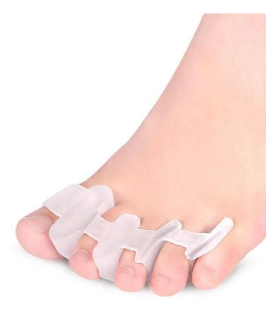 Toe Separator Silicone for All Toes - Hallux Valgus Correction | Soft Gel BPA-Free 2 Pairs - Buy Online on GoSupps.com