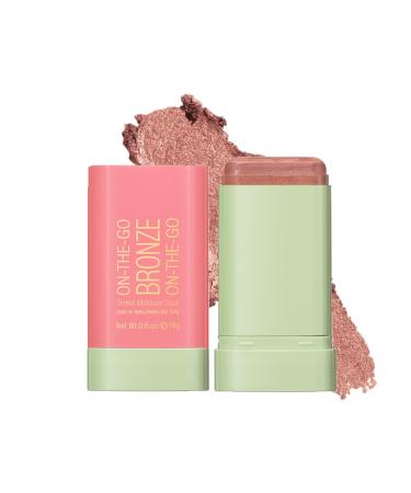 Highlighter Makeup Stick - Waterproof Glitter Cream Highlighter - Bronzer Contour Face Makeup - Long-lasting 3-in-1 Multi Uses for Face Body Eyeshadow (1#warm glow) 1#warm glow 1 g (Pack of 1)