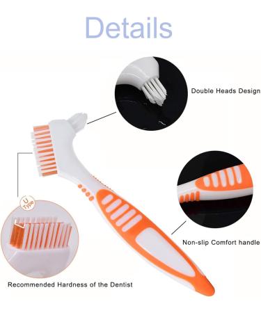 4-Piece Hard Prosthesis Brush Set with Portable Bag | Dual-Sided Multi-Layered Care for Prostheses - Buy Online on GoSupps.com