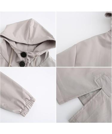 Shop Women's Coarse Knitting Sweater - Casual Long Hooded Coat for Autumn & Winter Plus Size Gray XXL - Ideal for Outdoor Activities - Buy Online on GoSupps.com