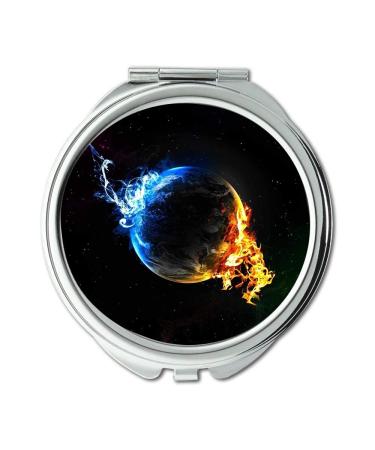 Mirror Beautiful Planet Earth Customized makeup mirror Planeta-caliente-iloveimg-compressed-min makeup mirrors pocket mirror portable mirror