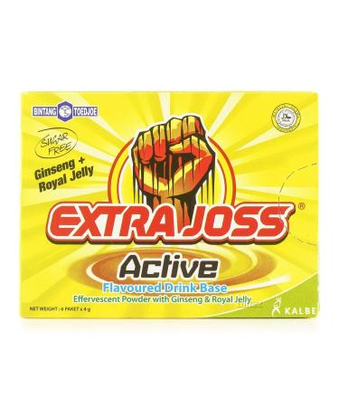 Extra Joss Active Energy Drink Powder Ginseng Grape Mango Flavour Halal Drink Minuman Quick Energy Boost (Total 30 Sachet) (Ginseng)